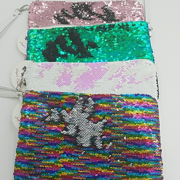 ⚡🎈➡️NWT Chloe Alexis Sequin Color Changing Clutch - Picture 8 of 8